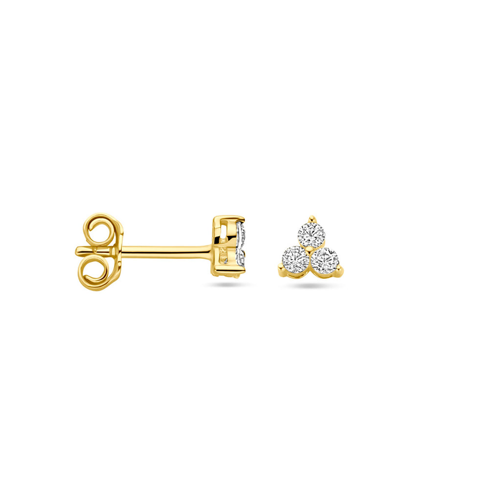 Ohrstecker Zirkonia 14K Gelbgold