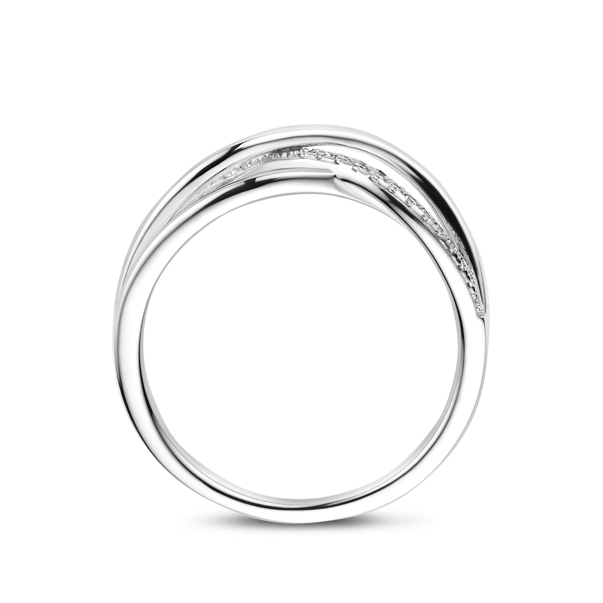 Ring Zirkonia Silber rhodiniert
