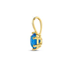 hanger met geboortesteen zirkonia 9 mm 14K geelgoud
