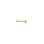 flat back piercing rond 2,7 mm 1 micron zilver verguld (geel)