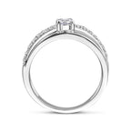 ring zirkonia zilver gerhodineerd