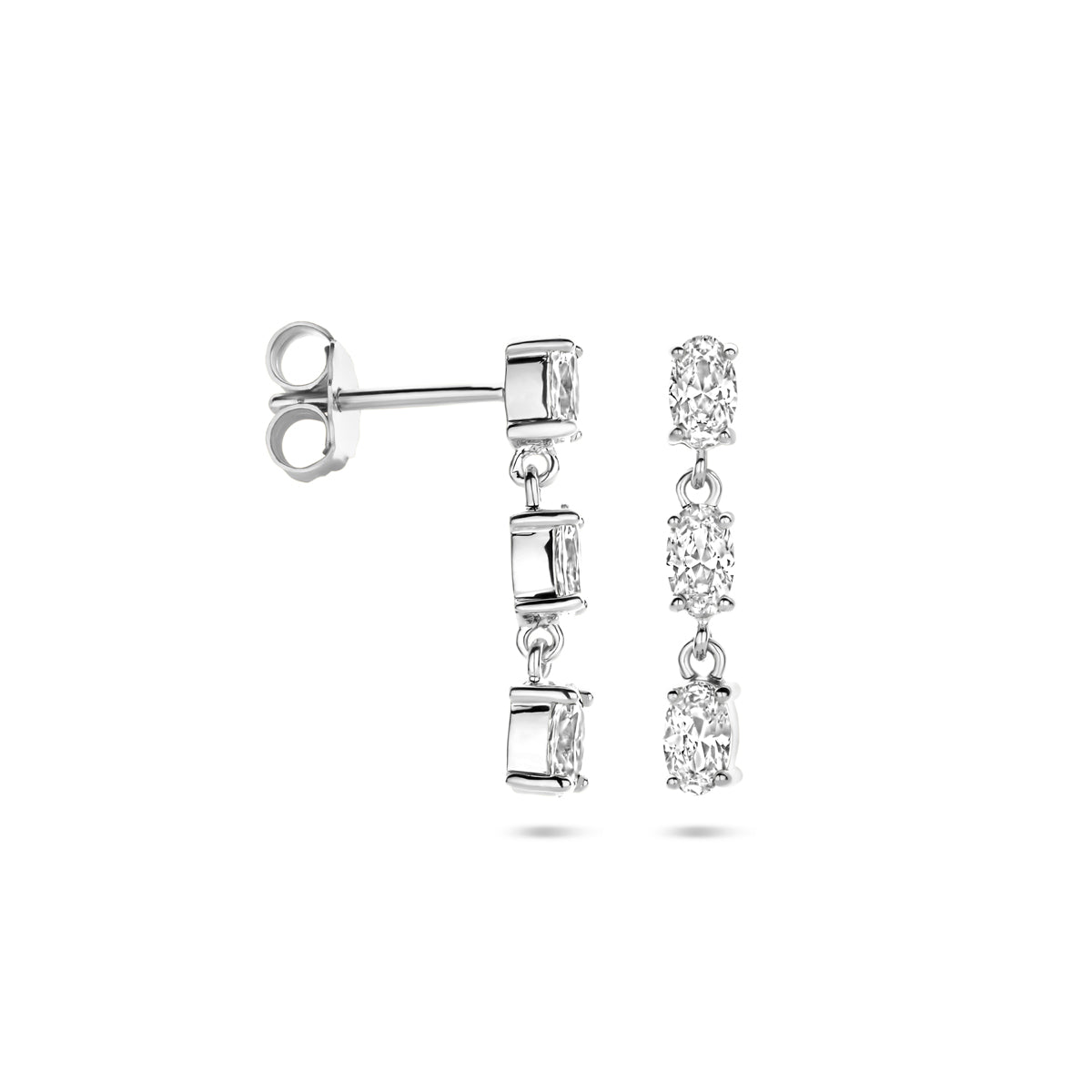 oorhangers zirkonia 20,5 mm zilver gerhodineerd