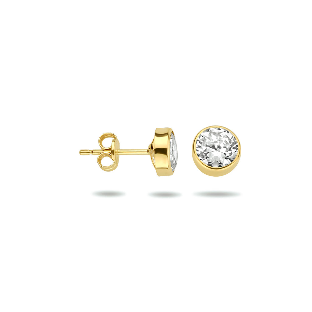 Ohrstecker Zirkonia 14K Gelbgold