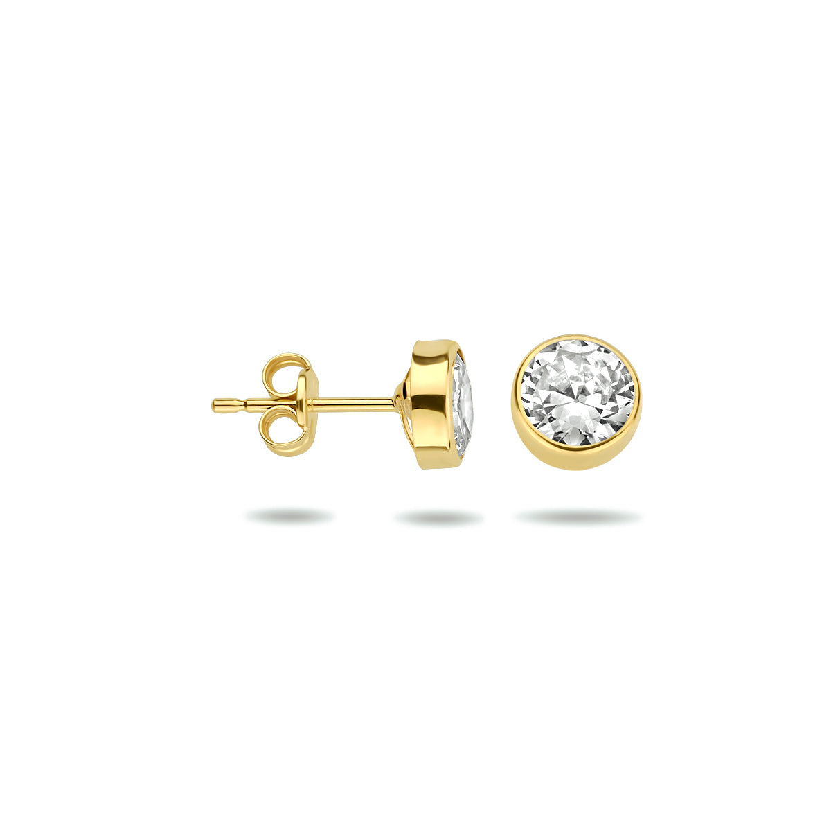 Ohrstecker Zirkonia 14K Gelbgold