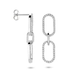oorhangers zirkonia 33 mm zilver gerhodineerd