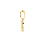 Anhänger rund Zirkonia 6,5 mm 14K Gelbgold