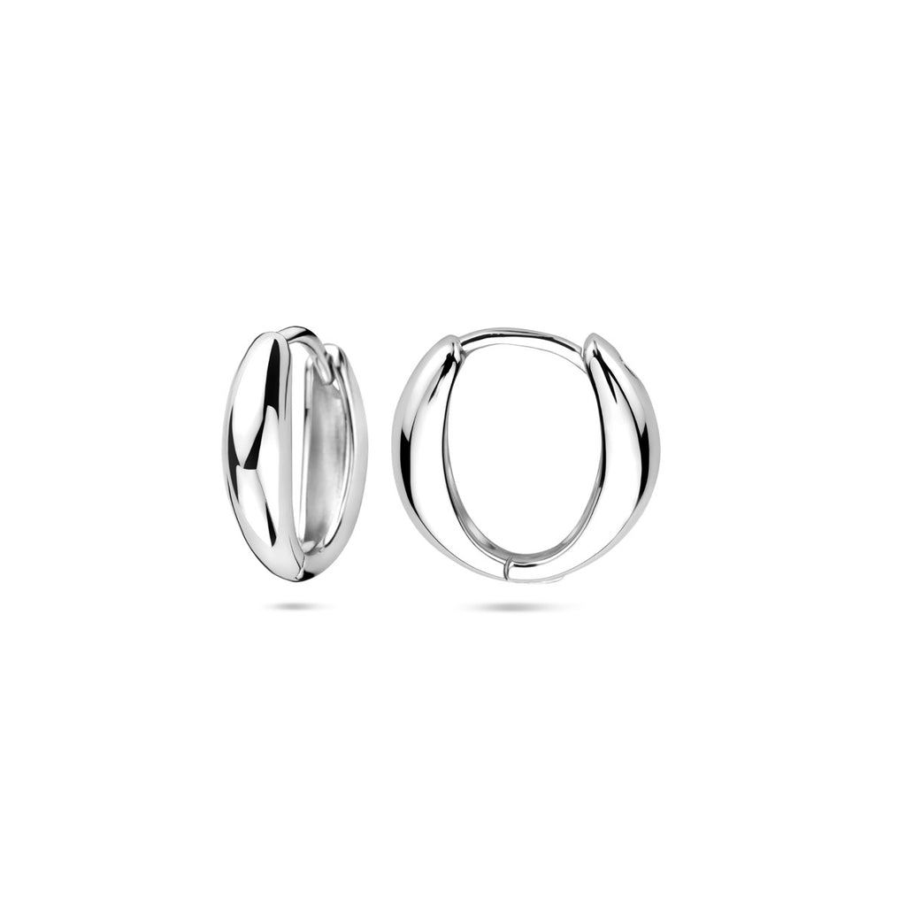 Klappcreolen 14,5 mm rhodiniertes Silber
