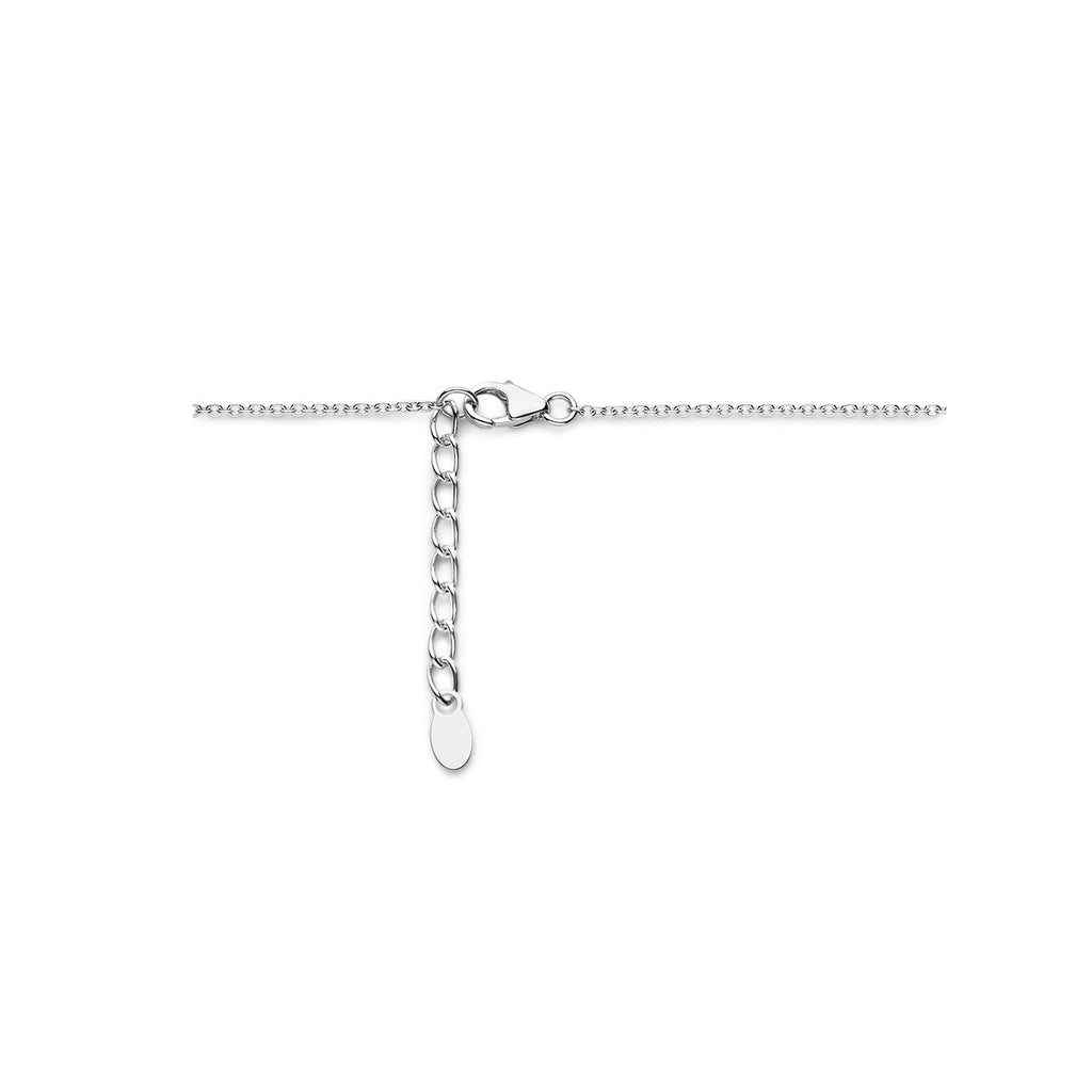 Diamanthalskette 0,02 ct j p1 42 + 3 cm Silber rhodiniert