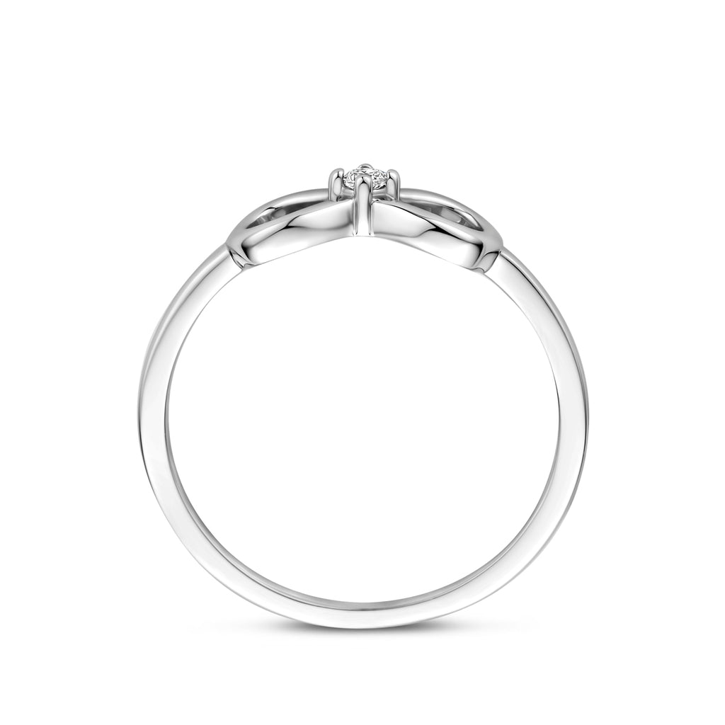 Ring Infinity Zirkonia Silber rhodiniert