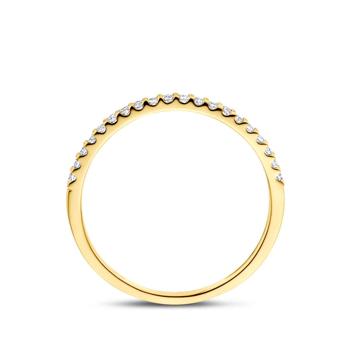 ring lab grown diamant 0.15ct h si 14K geelgoud