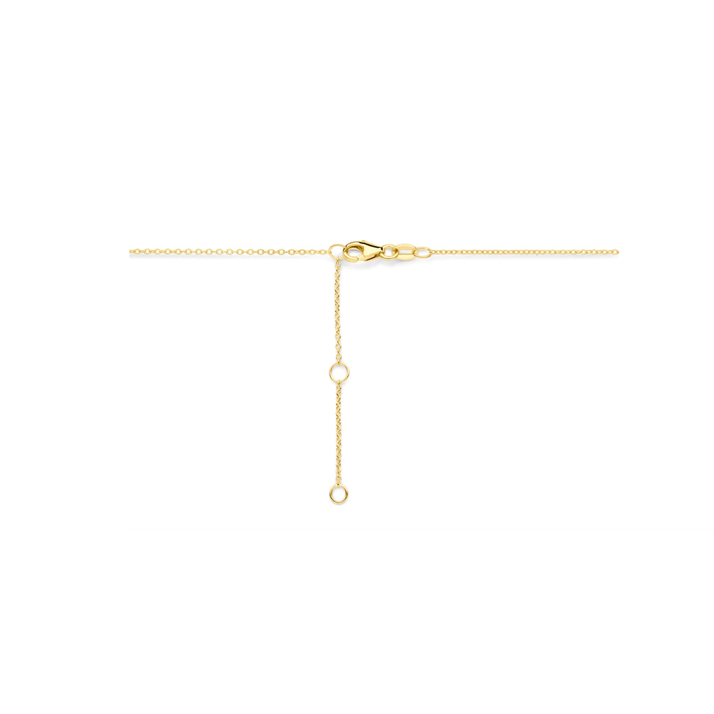 collier hartjes diamant 0.04ct h si 41 - 43 - 45 cm 14K geelgoud
