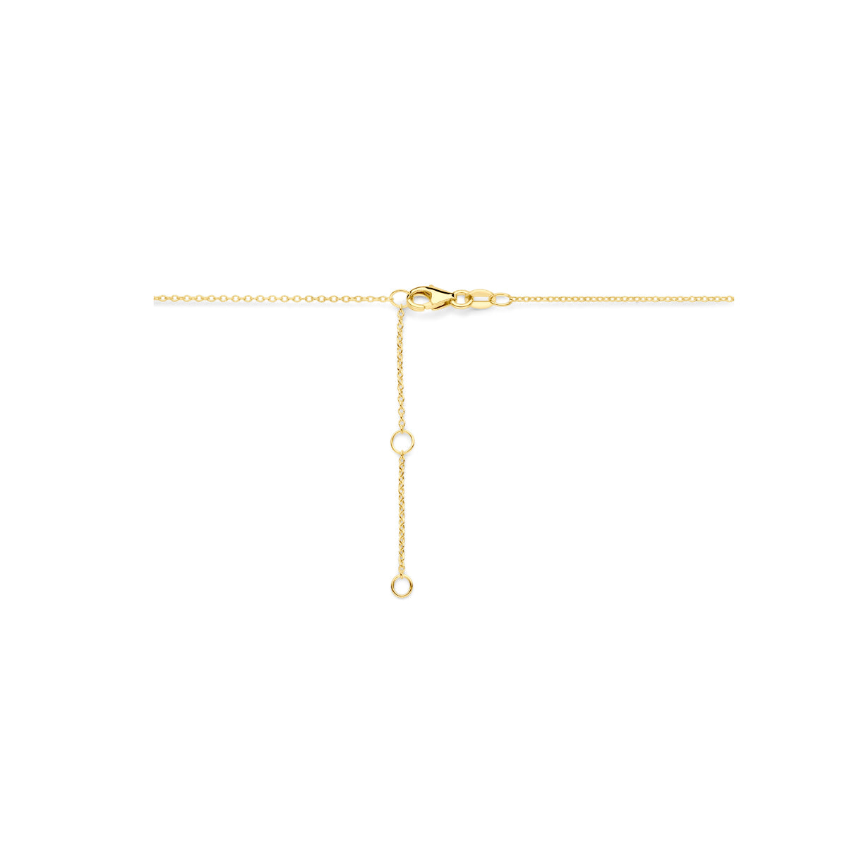 collier hartjes diamant 0.04ct h si 41 - 43 - 45 cm 14K geelgoud