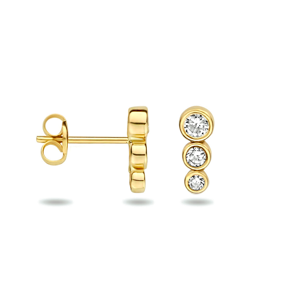 Ohrstecker Zirkonia 14K Gelbgold