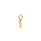 hanger hartje lab grown diamant 0.19ct f vs 7,5 mm 14K geelgoud