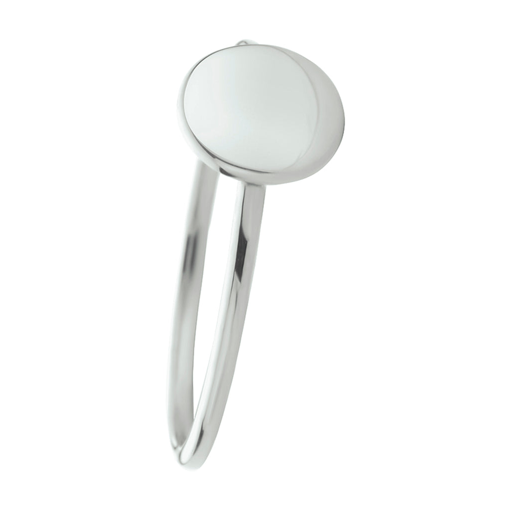 ring rondje zilver gerhodineerd