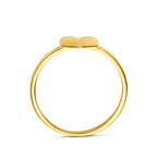 ring hartje poli/mat 14K geelgoud
