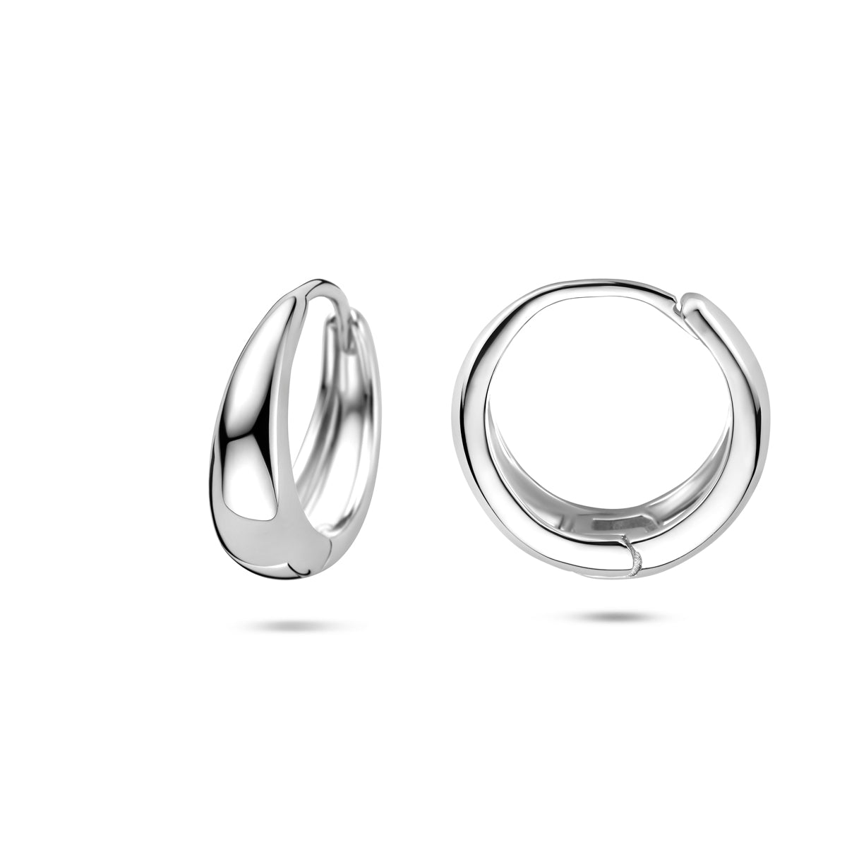 Ohrringe 14 mm Silber rhodiniert