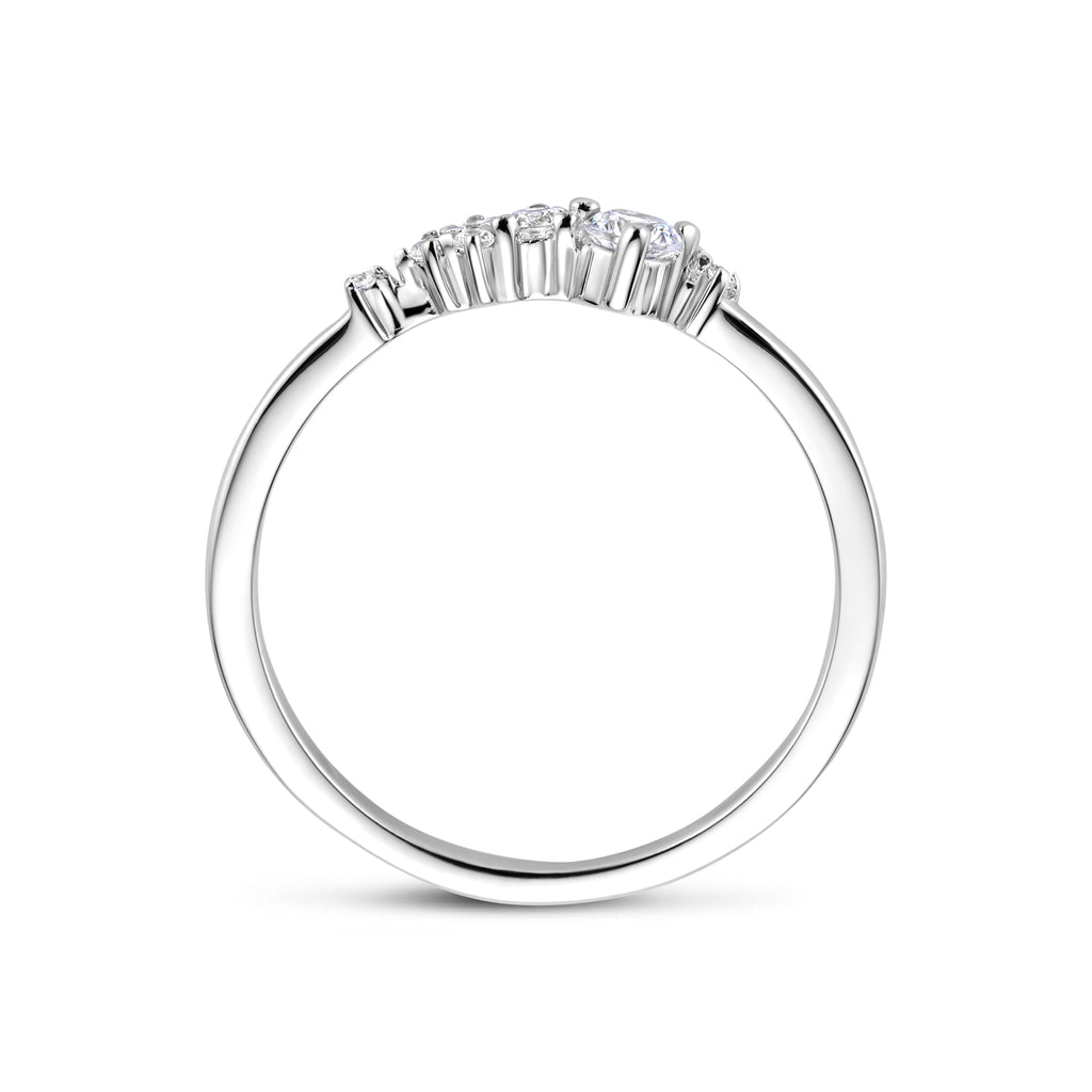 ring zirkonia zilver gerhodineerd