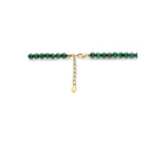 collier malachiet 42 + 3 cm 3 micron zilver verguld (geel)