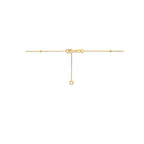 collier bolletjes gediamanteerd 0,5 mm 42 - 45 cm 14K geelgoud