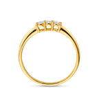 trilogie ring lab grown diamant 0.15ct g vs 14K geelgoud