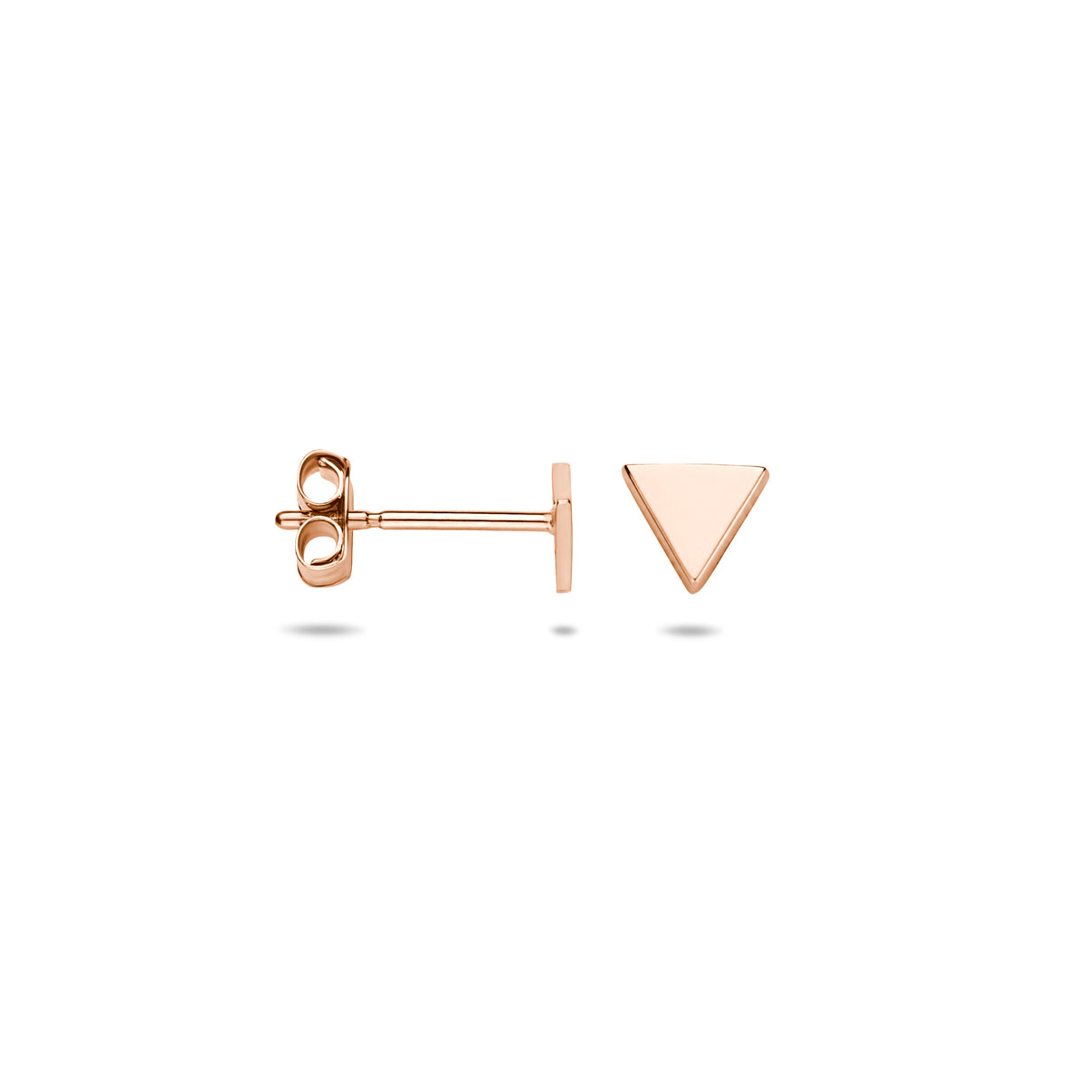 Ohrstecker Dreieck 4 mm 14K Roségold