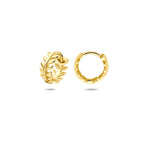 klapoorringen 1 micron zilver verguld (geel)