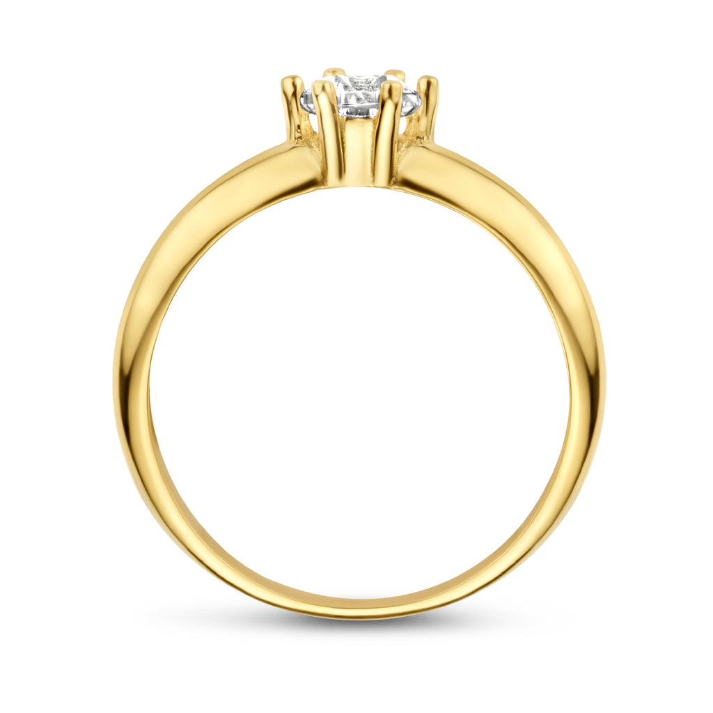Ring Zirkonia 14K Gelbgold