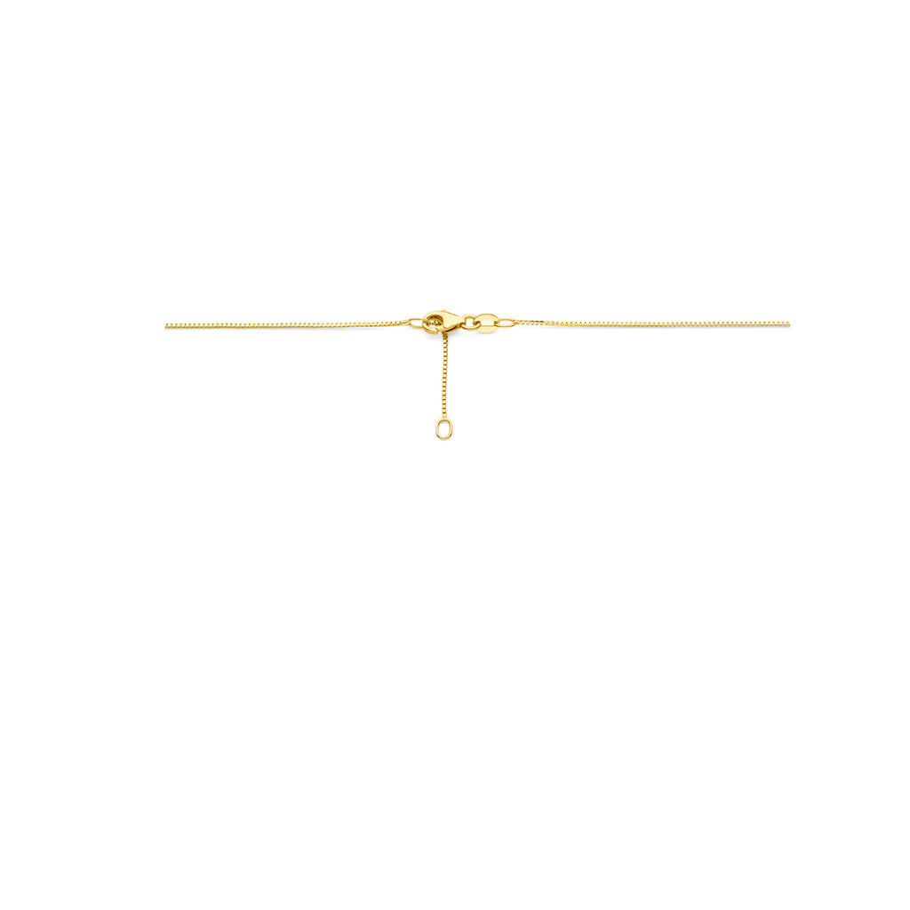 Halskette mit synth. Geburtsstein 42 + 2 cm 14K Gelbgold