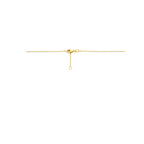 Halskette mit synth. Geburtsstein 42 + 2 cm 14K Gelbgold