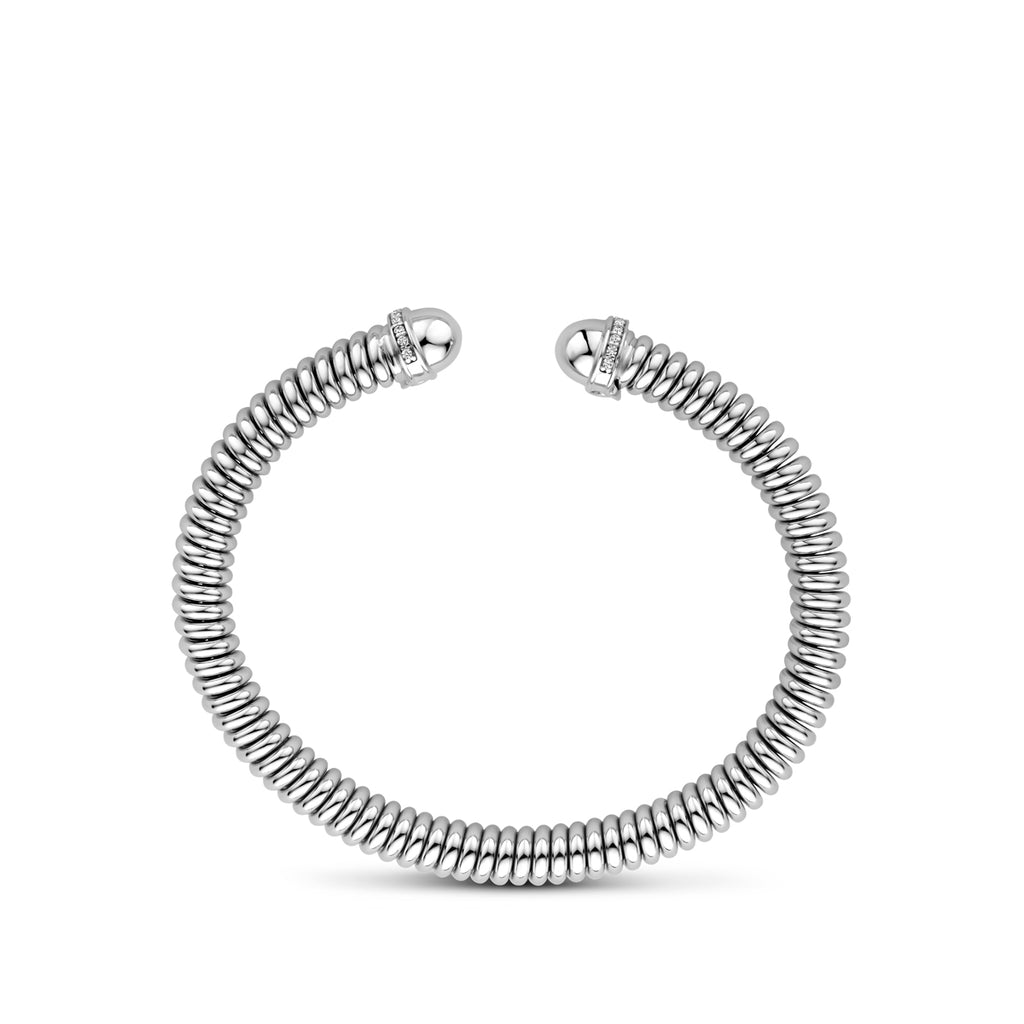 klemband tubogas zirkonia 7,5 mm zilver gerhodineerd