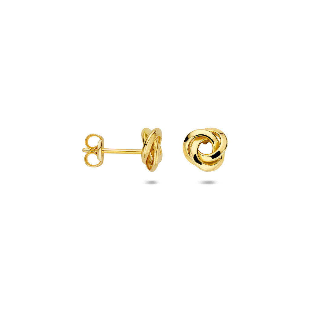 Ohrstecker Knopf 6,5 mm 14K Gelbgold