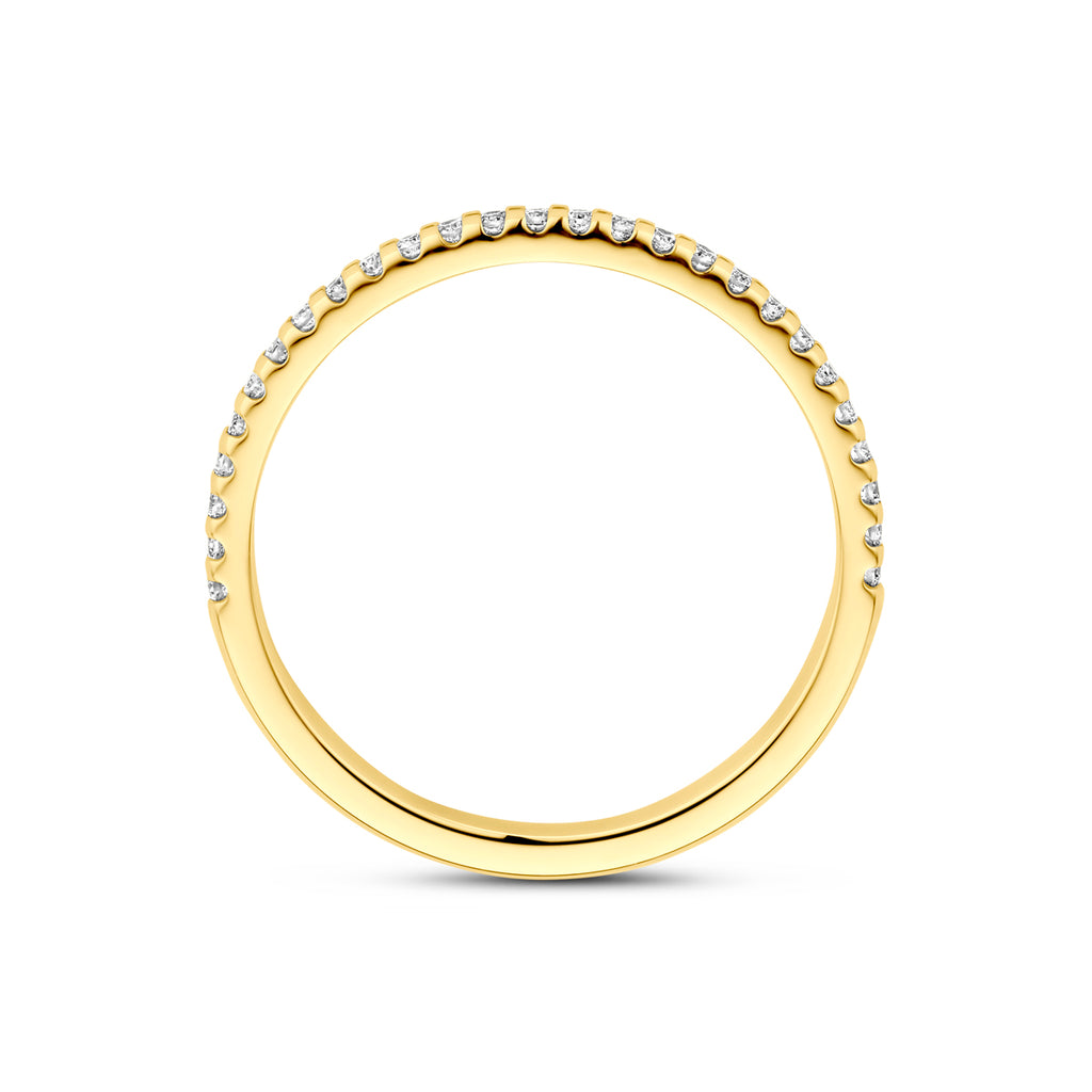 ring lab grown diamant 0.15ct h si 14K geelgoud