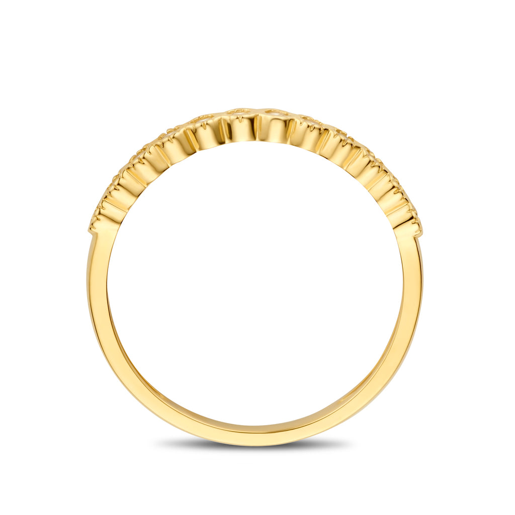 Ring Zirkonia 14K Gelbgold