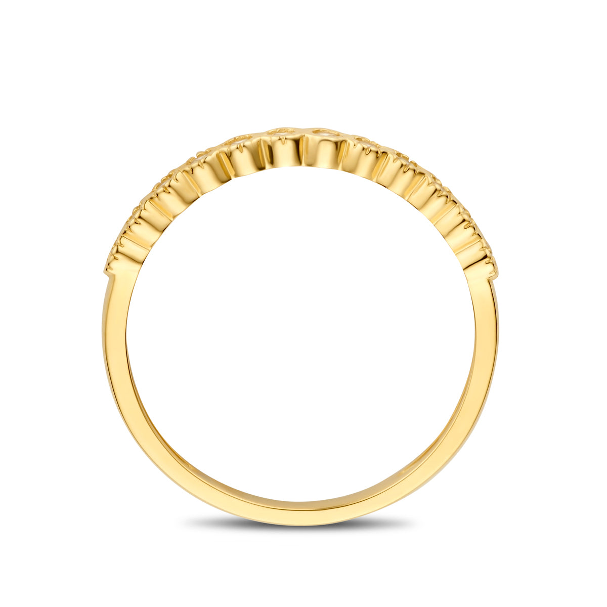 Ring Zirkonia 14K Gelbgold