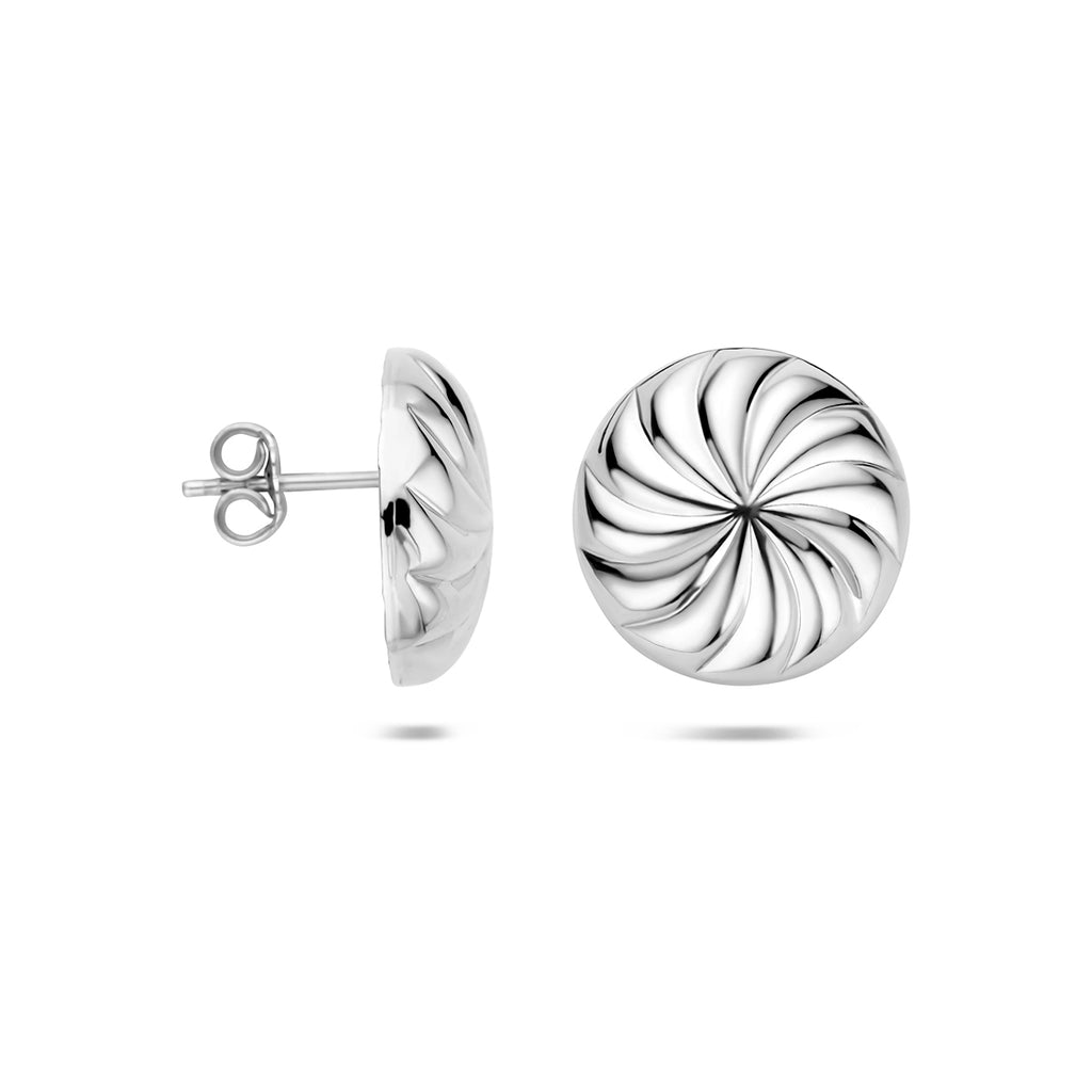 oorknoppen knoop 18 mm zilver gerhodineerd