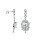 oorhangers zirkonia zilver gerhodineerd