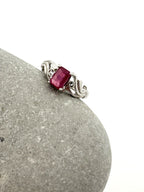 Handgemaakte zilveren ruby ring