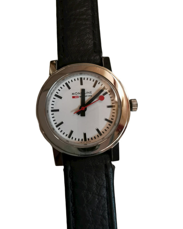 Mondaine 28 mm zwart/wit