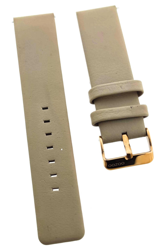 Horlogeband 22 mm beige
