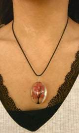 Hanger van kunsthars Bloem rood