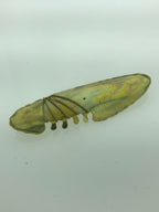 Handgemaakte broche abstract messing