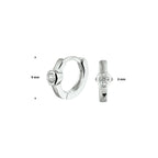 klapoorringen zirkonia zilver gerhodineerd