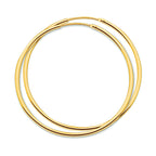 Oorringen 1,5 mm ronde buis 14k geelgoud