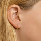 Oorringen 1,5 mm vierkant 14k geelgoud