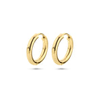 Klapoorringen 2,5 mm ronde buis 14k geelgoud