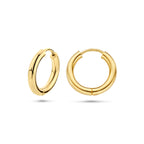 Klapoorringen 2,5 mm ronde buis 14k geelgoud