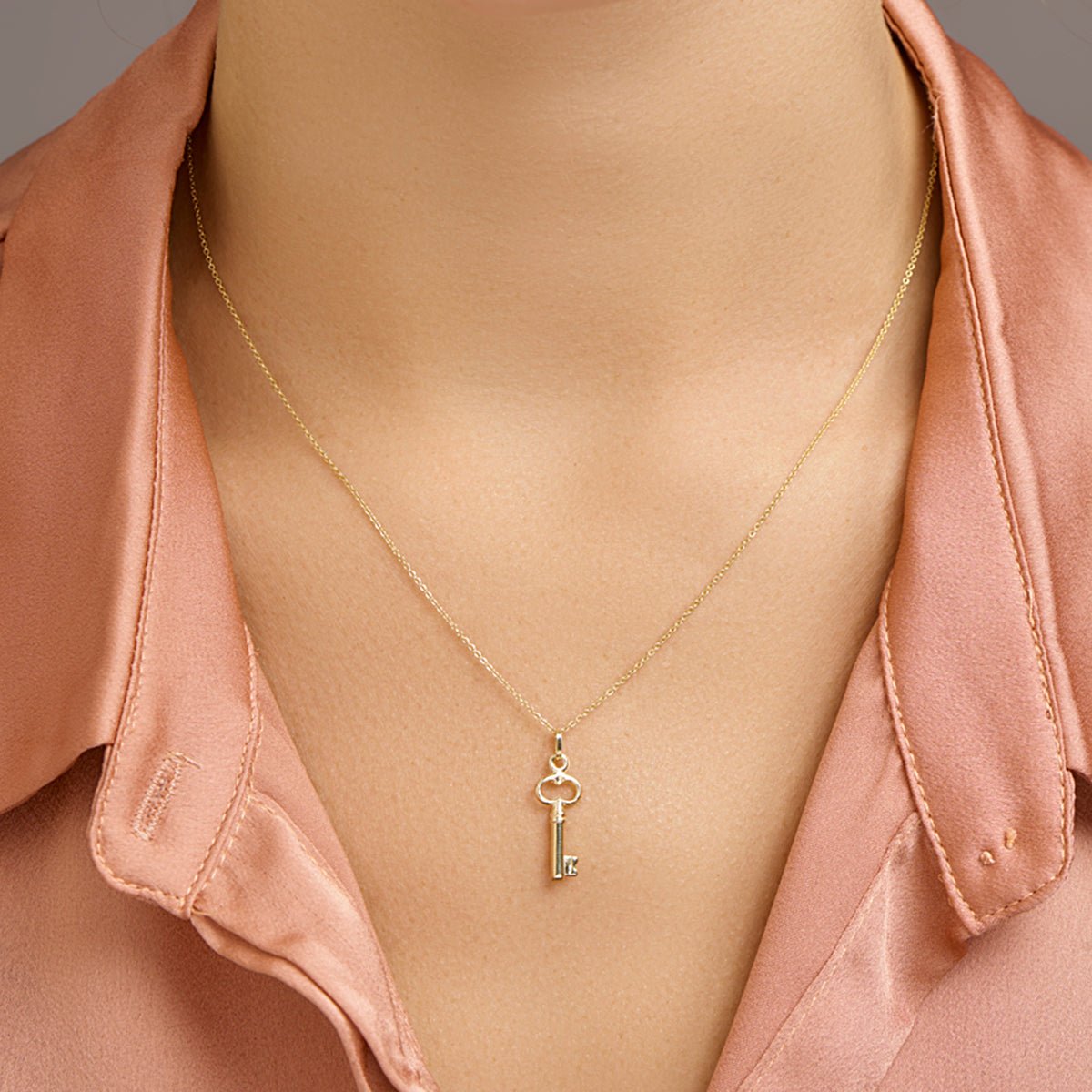 Hanger sleutel 14k geelgoud