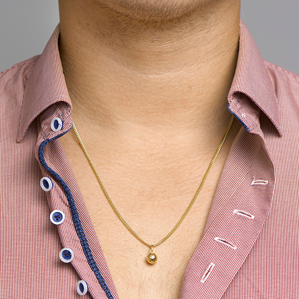 Hanger voetbal 14k geelgoud