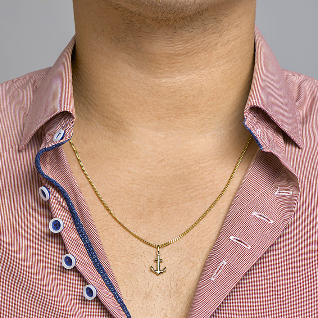 Hanger anker 14k geelgoud